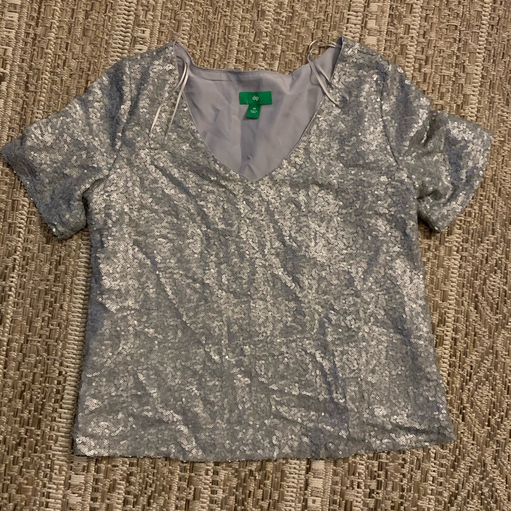 Sequin V neck